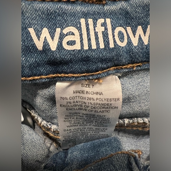 Wallflower  girl jeans “the rose” size 7 - Picture 6 of 8